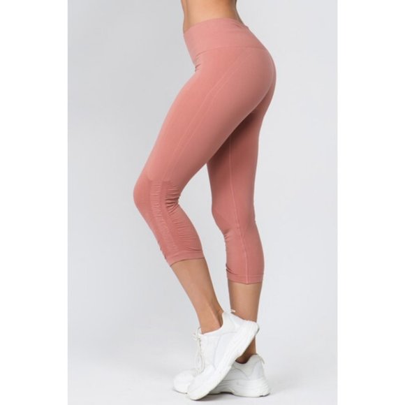 Women's Active High Rise Seamless Leggings Rose - Picture 2 of 6